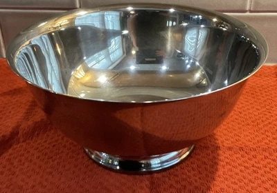 Cuenco plateado Webster Wilcox International 9" #33679 con inscripción Foto 1 de 4