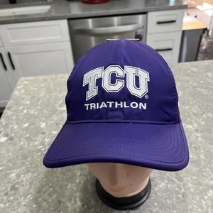 Nike Dri-Fit Featherlight Men's TCU Horned Frogs Triathlon Hat Purple White NWT - Picture 1 of 5