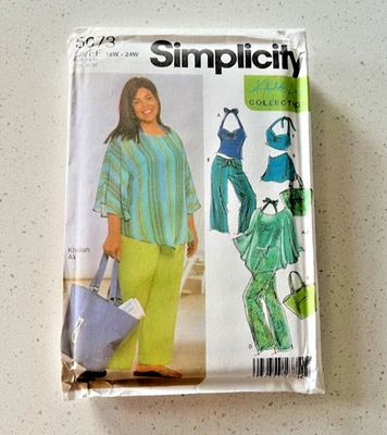 Simplicity Pattern 5073 2004 Tops Pants Tote Bag Two Piece Knit--Sizes 18W-24W - Image 1 of 4