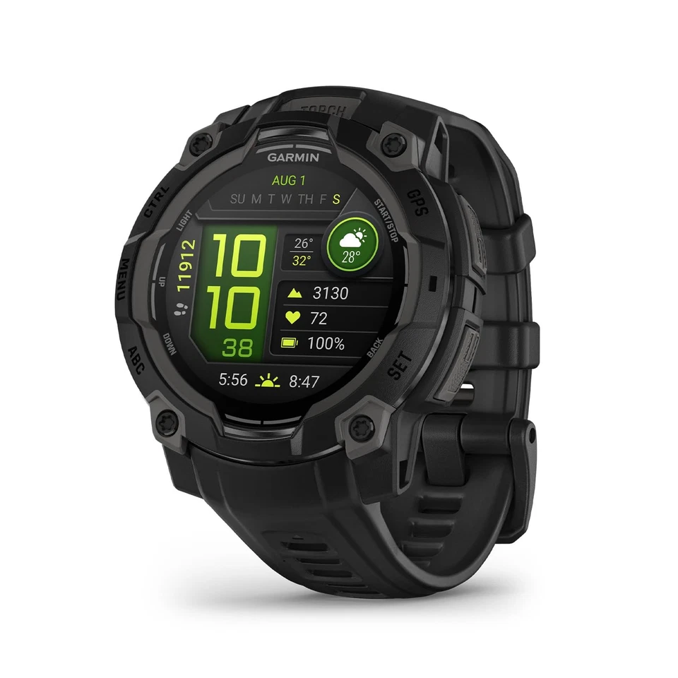 Garmin Instinct 3 45mm AMOLED Rugged Multisport Watch Black 010-02936-00