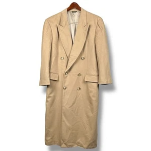 Loro Piana Peterborough Row 100% Cashmere Overcoat Double Breasted Beige - Picture 1 of 9