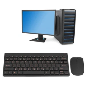 Chinese English Keyboard 78 Keys 2.4G Wireless Keyboard Mouse Combo En NEW - Afbeelding 1 van 12
