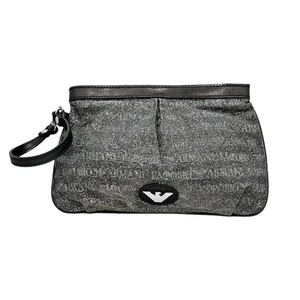 Armani Preloved Grey Wristlet Bag Designer Accessory in Excellent Condition - Picture 1 of 7