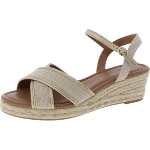 Style & Co. Womens Faux Leather Wedge Buckle Platform Sandals BHFO 5917 - Picture 1 of 3