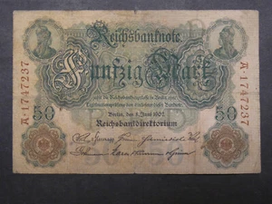 Alte Geldschein 50 Mark 1907 . Selten ! - Bild 1 von 2
