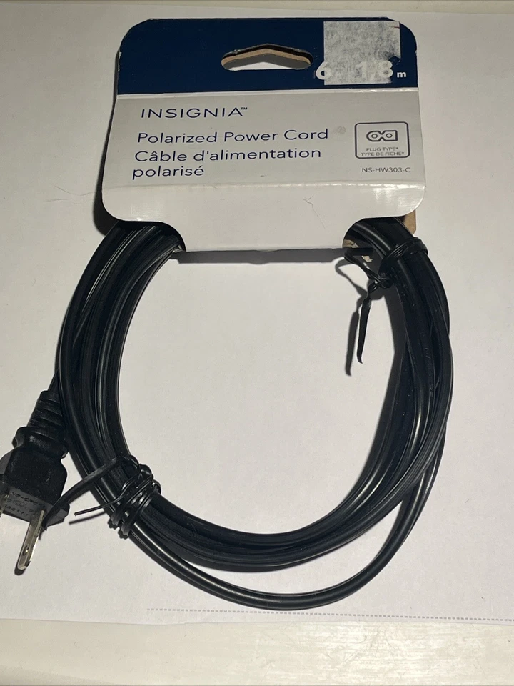 Insignia Non-Polarized 6ft Power Cord - Image 1 of 2