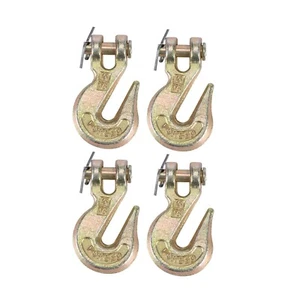 4PCS 5/16" Clevis Grab Hooks Chain Hook Tie Down Towing Flatbed Truck Trailer - Picture 1 of 7