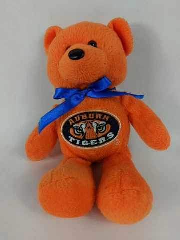 Auburn Tigers Embroidered Beanie Baby Plush Bear Jenkins Enterprises Orange Cover