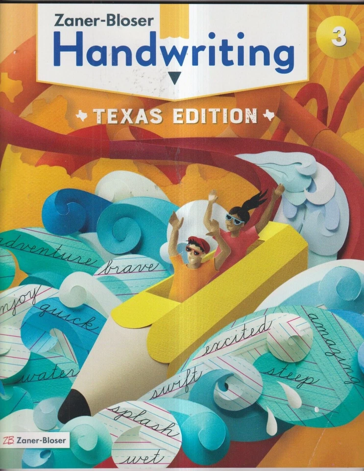 2020 Zaner-Bloser Handwriting TEXAS EDITION grade 3 NO WRITING! Never Used! - Image 1 of 1