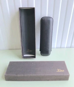 NUEVO ZINO DAVIDOFF CUERO NEGRO 2 PORTA CIGARROS MODELO 85310 RARO Y AUTÉNTICO - Imagen 1 de 8