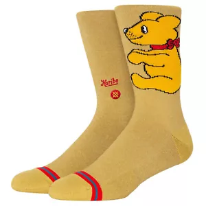 STANCE x Haribo Gummie Bear Crew Socks sz L Large (9-13) Gold - Picture 1 of 3