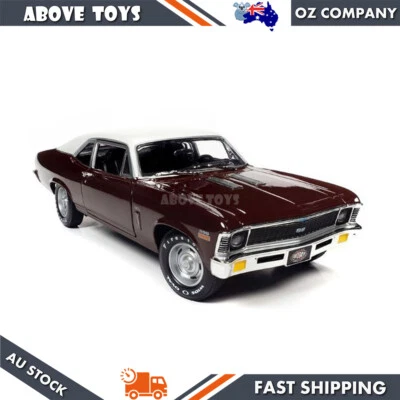 Auto World Licensed 1:18 Scale Mcacn 1970 Chevy Nova SS 396 Diecast Model Car - Bild 1 von 2
