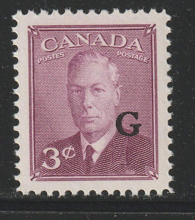 Canada #O18, King George VI, Postes-Postage, 3¢ Overprinted G, MNH 1950 - Image 1 of 1