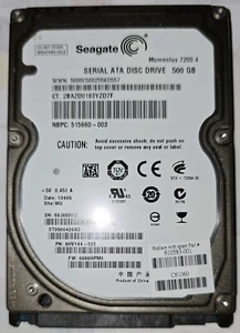 Seagate 500 Go GB 2.5 HDD Disque Dur ST9500420AS Momentus 7200.4 - Photo 1/4
