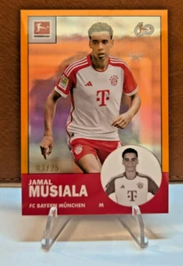 2023-24 Topps Chrome Bundesliga Jamal Musiala True Orange Refractor #d/25 TAN-43 - Picture 1 of 2