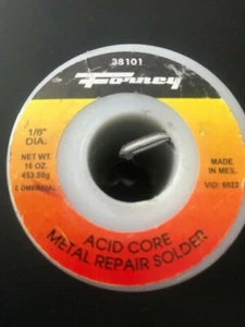 Acid Core Metal Repair Solder 1# Roll .125 dia. - Picture 1 of 3