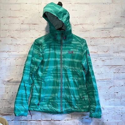 Mountain hardwear rain jacket shell green full zip READ water resistant small - Image 1 of 4