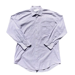 Van Heusen Mens Dress Shirt Top Sz Large 86 Multicolour L/S Cotton Blend Button - Picture 1 of 10