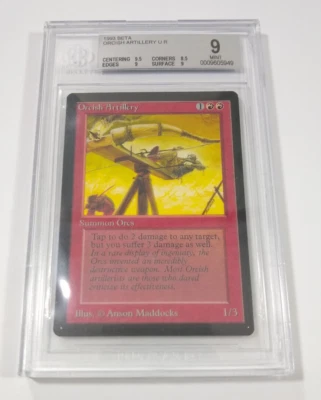 Orcish Artillery Magic The Gathering MTG Beta BGS 9 Uncommon vintage 93/94 - Image 1 of 4
