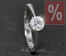 Diamant Damen Ring aus 585 Gold; Brillant mit 1,02ct, Si2-3; 14 Karat Weißgold