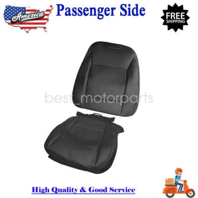 For 15-19 Subaru Outback Passenger Perforated Leather Bottom Top Seat Cover Blk Foto 1 de 4