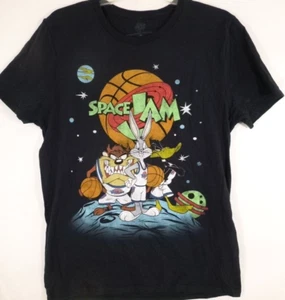 Space Jam-Bugs Bunny-Taz-Daffy Duck T-Shirt-Mens Adult Medium, Black-100% Cotton - Picture 1 of 5