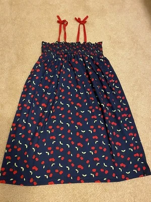 NWOT Gymboree Girls Cherry Pie Cute Blue Nightgown Gymmies Sleepwear M 7 8 - Image 1 of 3