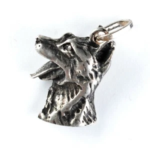 Vintage Charm Ciondolo in argento: Animali CANE - Animals DOG Head - Picture 1 of 2