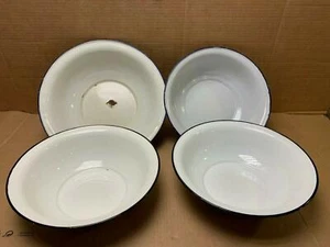 4 x Emaille Email Schüssel Ø 32 cm Ø 36 cm Waschschüssel Pflanzgefäß (11) - Bild 1 von 6