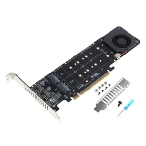 PCIE 4.0 x16 to M.2 M Key NVME Support 4 SSD RAID 0 Expansion Split Card 14000Mb - Afbeelding 1 van 16