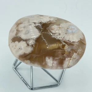 Agate fleurie pierre de palmier druzy rose 2,77" cristal guérison méditation - Photo 1 sur 11