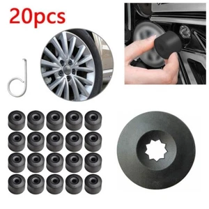 20pcs Wheel Bolt Nut Caps Covers For Volkswagen VW Golf Bora Passat Jetta 17mm - Picture 1 of 5