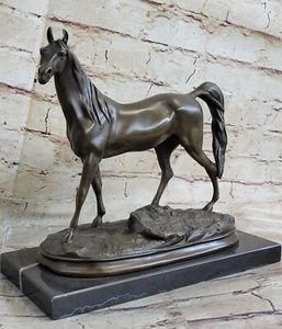 Bronze Sculpture Handcrafted Hot Cast Arabian Horse Bronze Figurine Figure - Picture 1 of 10