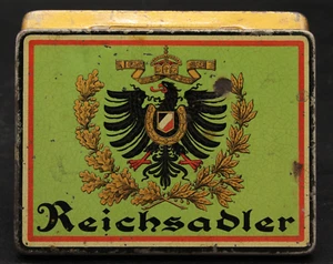Antigua lata rara cigarrillos alemanes águila imperial segundo imperio lata de cigarrillos - Imagen 1 de 7