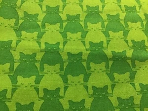 Katze Kätzchen Kätzchen grün Schule Maske Masken wendbar Damen Herren Kind Teen Baumwolle - Bild 1 von 1