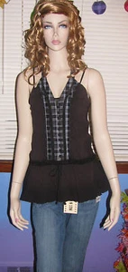 NEW! FREE PEOPLE Free At Last GAUZE HALTER TOP 2 4 $118 - Picture 1 of 12