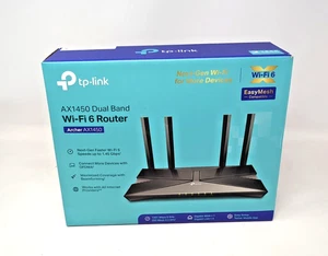 TP-LINK AX1450 Dual-Band WI-FI 6 Wireless Router 1201 Mbps 5 GHz 250 Mbps 2.4 GH - Picture 1 of 4