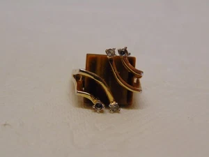Vintage 18KT HGE Tigerauge Damen Ring - Bild 1 von 3