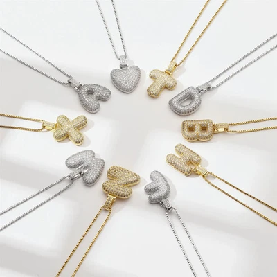 Alphabet Anhänger Halskette Damen Modeschmuck Unisex Edelstahl Schmuck - Bild 1 von 4