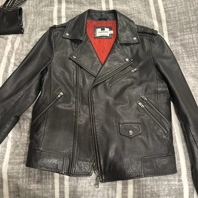 Chaqueta de cuero Topman RN 125149 talla mediana Foto 1 de 4