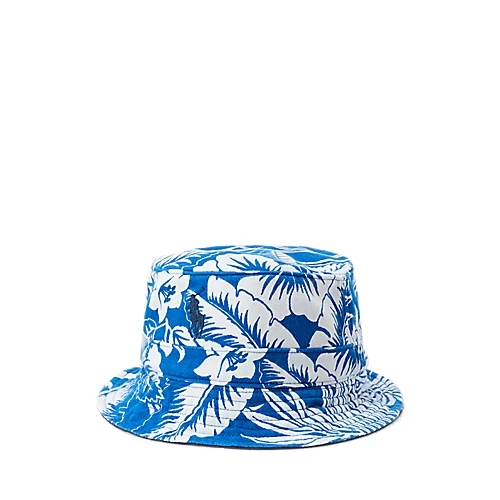 Polo Ralph Lauren Floral Algodón Terry Cubo Sombrero Talla L/XL Azul Blanco Foto 1 de 3