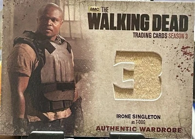 🔥☠️The Walking Dead Season 3, Irone Singleton ‘T-Dog’ Wardrobe Relic Card M25🔥 - Image 1 of 2