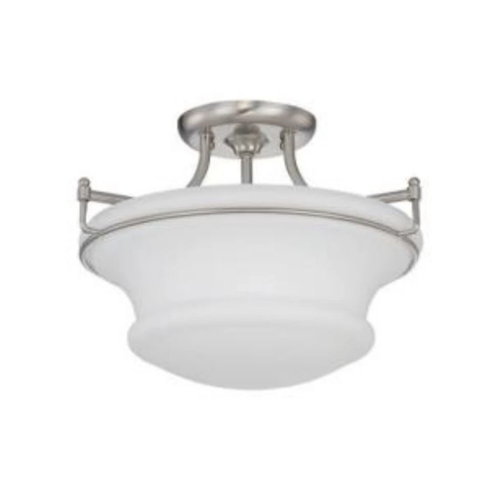 Sunset Valare 3-Light 100W MB Semi-Flush Bright Satin Nickel F23008-80 - Image 1 of 1