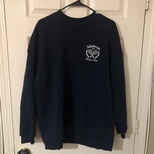 LULULEMON schwerer XL Fleecepullover schwarz Firecracker Tennisschläger Oversized - Bild 1 von 9