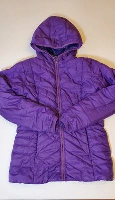 Lands'End ~ Parka/Abrigo con Capucha Púrpura Forrado de Vellón para Niñas (ver fotos), M 8-10 Foto 1 de 4