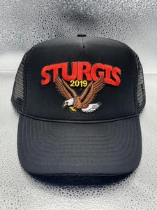 Cappello Sturgis Berretto Snap Back Nero Maglia Camionista Aquila Moto Rally Uomo 2019 - Foto 1 di 6