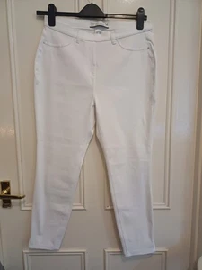 Next - Jersey Denim Legging - Cropped Size 14 - White - Very Good Condition - Picture 1 of 8