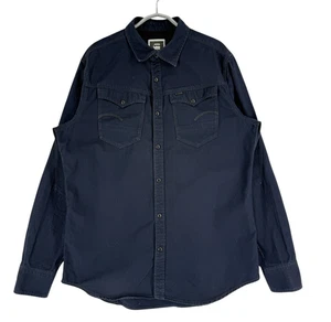 G-Star Raw Men Casual Denim ARC 3D Long Sleeve Shirt Size XL - Picture 1 of 10