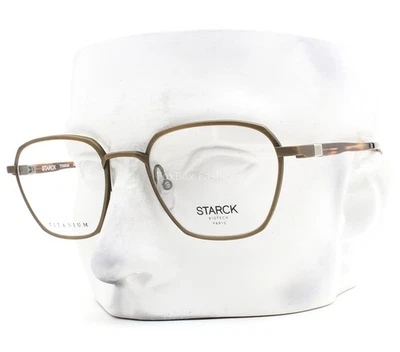 Starck Eyeglasses SH 2063T 0004 Glasses Matte Antique Gold Titanium 50mm No Case - Image 1 of 4