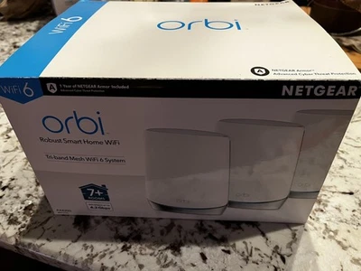 NETGEAR - Orbi AX4200 Tri-Band Mesh WiFi 6 System (3-Pack) - White - RBK753S  - Image 1 of 4